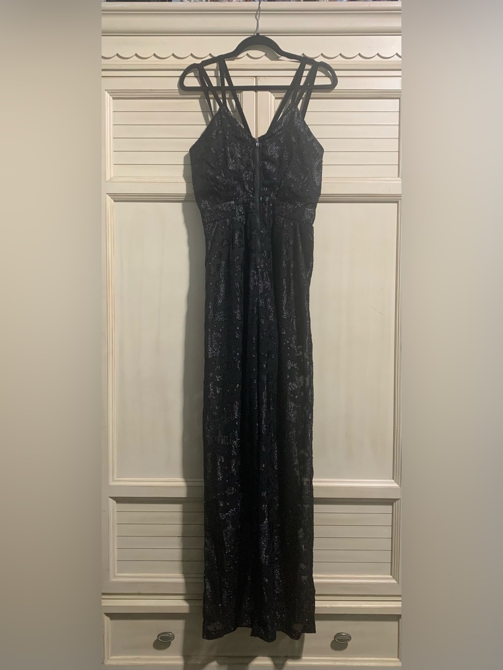 BCBG Generation Sparkly Black Jumpsuit Women’s Size 2 Small